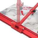 Professional Tile Cutter, Large Format Manual Cutting Tool with Adjustable Ruler & Extendable Rail, Portable Precision Cutter for Contractor