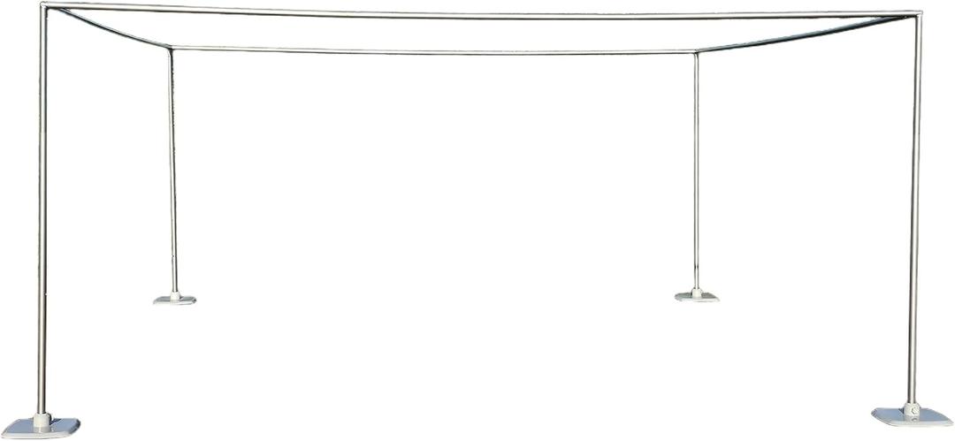 15x15Ft Square Backdrop Stand Kit Heavy Duty, 5-8' H x 5-19' W Square Adjustable Pipe and Drape Aluminum Frame, Backdrop Holder for Event, Wedding, Party, Photography, Trade Show, B-Day, Banquet Decor