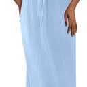 PRETTYGARDEN Womens 2026 Casual Long Summer Dresses Sleeveless Strappy Loose Flowy Beach Vacation Maxi Dress with Pockets (Small, Blue)