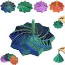 3D Printed Expanded Sensory Fidget Star,Expandable Fractal Fidget Toys Hexagon with Handle,Honeycomb Whirling Spiral Design,for Adults, Perfect for Christmas, Birthday Gifts (M5, 6.89in)