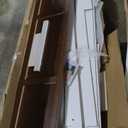 59'' Fireplace TV Stand with 3D Flame Electric Fireplace Heater, 34'' Tall Farmhouse TV Stand for 65 Inch TV, Entertainment Center TV Console with 2 Drawers, Sliding Barn Door for Living Room - White