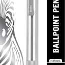 Zebra Pen F-701 Retractable Ballpoint Pen, Stainless Steel Barrel, Fine Point, 0.8mm, Black Ink, 1-Pack (29411)