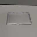 4-Pack Clear Hinged Plastic Containers, Keepsake Storage Boxes, 6" L x 4" W x 1/2" H, Made in USA, Plastic Display Case and Storage Containers