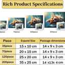 Shadow of The Wolf Puzzles for Adults 1000 Piece Wooden Jigsaw Puzzle Difficult and Cool- Shadow of The Wolf- 1000 Pieces Fantasy Puzzles