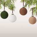 2 x Sotiff 24 Pcs Christmas Velvet Ornaments Balls 2.4 Inch Velvet Balls for Christmas Tree Ornaments Ball for Family Holiday Wedding Party Xmas Tree Hanging Decoration Multicolor