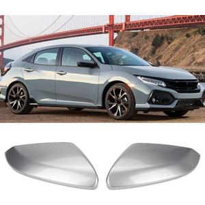 1 Pair Glossy Grey Side Mirror Cover Cap Housing Compatible with Honda Civic 2016-2019 2020 2021 Honda Insight 2019-2021, Direct Replacement, 10-12 inches in length and 4-5 inches in width