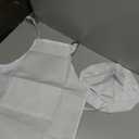 Kids Apron and Chef Hat Set Children Apron Adjustable with 2 Pockets Children Chef Painting for Cooking Baking (White)