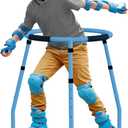 Roller Skate Trainer for Kids - Folding Adjustable Height (27"-33") Skater Aid Training Walker All-Metal Frame & 3 Quiet Wheels | Stable Learning Assistant for Toddlers Boys Girls