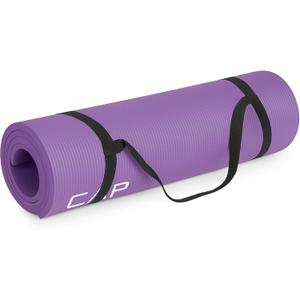 CAP Barbell 1/2-Inch High Density Exercise Yoga Mat with Strap | Multiple Options