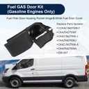 CK4Z5427936A Fuel Filler Door Housing Pocket Hinge White Fuel Door Cover Compatible with Ford Transit Vans 150 250 350 HD 2015-2023 CCK4Z-5427936-F CK4Z-5427936-J CK4Z-5427936-A