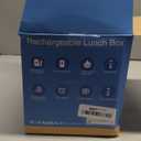 100W Cordless Electric Lunch Box for Adults & Men, Rechargeable Battery Powered Heated Lunch Box, 1.2L Portable Food Warmer Lunchbox with 5-Sided Heating for Work Car Outdoor Use (Gray)