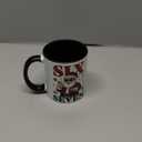 Six Seven Santa Christmas 67 Funny Gen Alpha Meme Ceramic Mug, Black/White