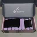 Sportneer Wrist & Ankle Weights for Women Men - 1 Pair (1 lb/2 lb Each) | Adjustable Weighted Bracelet Silicone Bangles for Yoga, Dance, Pilates, Cardio, Aerobics, Gym, Pool Exercises and Jogging , Soft Lavender 