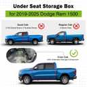 Mixsuper Liner Under Seat Storage for 2019-2024 2025 Dodge Ram 1500 Crew Cab Custom Heavy Duty ABS 4PCS Kit UnderSeat Storage with Inner Bin Ram1500 Truck Tool Box Accessories Black