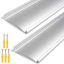 2-Pack 4" Extra-Wide Door Rain Drip Guard, 40" L Heavy Duty Aluminum Thickened Window Door Rain Deflector, Door Drip Cap, 0.8" Height Overhead Drip Edge (Silver)