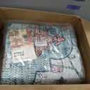 RELEANY Washable Area Rug, Square 8'x8', Teal Green/White/Navy
