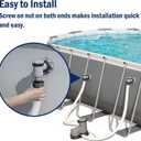 1-1/2 Inch × 59 Inch Accessory Pool Pump Replacement Hose for Pool Sand Filters & Saltwater Systems with 1,500 to 2,500 GPH Capacity (2 pack white)
