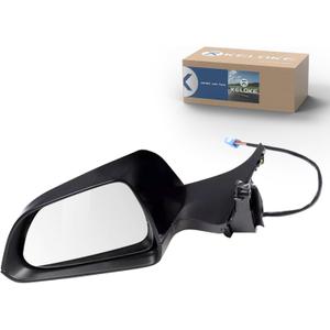 View Mirror Assembly Compatible with 2017-2023 Tesla Model 3, Front Driver Side Rearview Mirror with Memory Recall, Power Adjusted, Power Fold, Heated, Pearl Black, Replace# 1592031-00-E