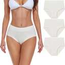 ANLIQI Womens Underwear Pack Bikini Briefs Panties Cotton Modal Moisture Wicking Soft Hipster Undies for Ladies (Small)