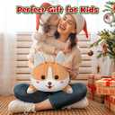 17" Corgi Plush, Soft Stuffed Animal Dog Pillow Toy, Corgi Mommy with 4 Baby Puppy Family Set, Cute Birthday Gift for Kids Boys Girls