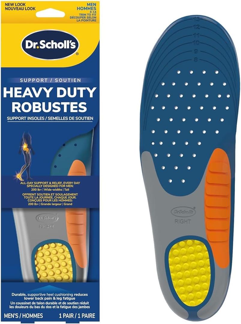 Dr. Scholl's Pain Relief Orthotics Insoles for Heavy Duty Support for Men, 1 Pair, Size 8-14 Dr. Scholl's Pain Relief Orthotics Insoles for Heavy Duty Support for Men, 1 Pair, Size 8-14