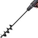 TCBWFY Auger Drill Bit 2x14.6inch Garden Plant Flower Bulb Auger Rapid Planter Bulb & Bedding Plant Auger for 3/8" Hex Drive Earth Drill Fence Post Umbrella Hole Digger