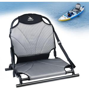 Universal Folding Kayak Seat - Aluminium Canvas Paddleboard Kayak Seats with Back Support, Suitable for Kayaking Canoeing Rafting Fishing