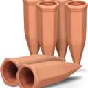 Large Terracotta Plant Watering Spikes, Automatic Plant Waterer Outdoor | Indoor Use, Vacation Clay Watering Devices System, Slow Release Self Watering Planter Insert, 6 Pack