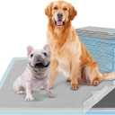 Charcoal Puppy Pads 28"x34" (30-Count), Activated Carbon Dog Pads Extra Large, Leak-Proof Pee Pads for Dogs, Super Absorbent Pet Training Pads for Puppies, Piddle Pads for Doggies, Cats