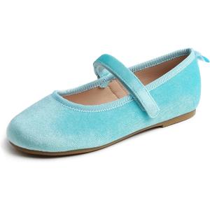 FEVERSOLE Girls Cute Dress Mary Jane Shoes Soft Party Holiday Ballet Flats, Size 3.5