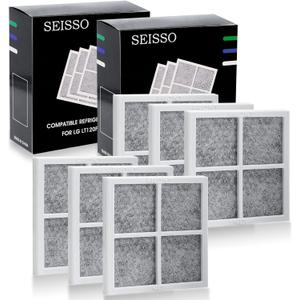 SEISSO LT120F Fresh Refrigerator Air Filter Replacement for LG, Compatible with Kenmore - Freshen up Refrigerator Air, Absorb Odors - 6 Packs