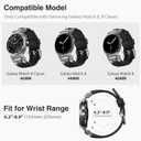 ULTIMAL Rugged TPU Sport Band ONLY for Samsung Galaxy Watch 8 Classic & Galaxy Watch 8 (40/44/46mm), Replacement Strap with Secure Connector, Waterproof Sweat-Resistant, Fit 6.2-8.9(Black+Silver)