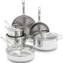 Blue Diamond Pro Steel 10 Piece Tri-Ply Stainless Steel Cookware Set