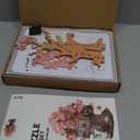 ROBOTIME DIY Miniature House Kits for Adults, 3D Wooden Puzzles for Teenager, Japanese Cherry Blossom Tree Sakura Bonsai Plants for Birthday Gifts and Hobbies (Sakura Tree House)