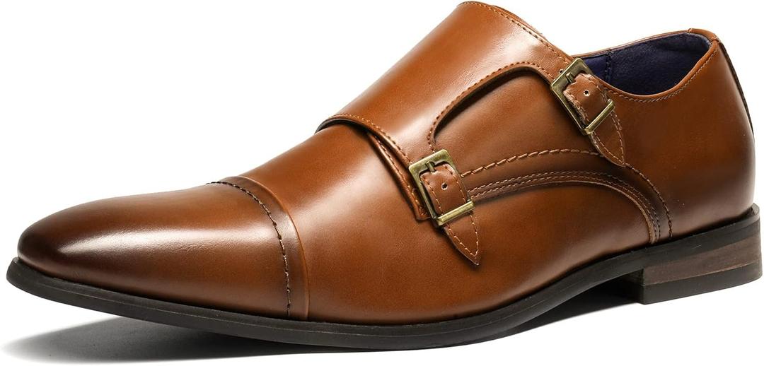 Bruno Marc Men's Dress Loafer Shoes Monk Strap Slip On Loafers (9, 2/Camel)