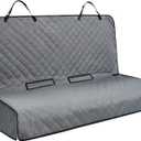 Bench Car Seat Cover Protector - Waterproof, Heavy-Duty and Nonslip Pet Car Seat Cover for Dogs with Universal Size Fits for Vehicles, Trucks & SUVs(Grey)