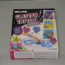 Original Stationery 33-Piece Glitter Tattoos Set, Face and Skin-Friendly with 24 Stencil Designs, 6 Colorful Cosmetic Glitters, 2 Brushes and Body Adhesive, Easter Sleepover Party Supplies for Girls