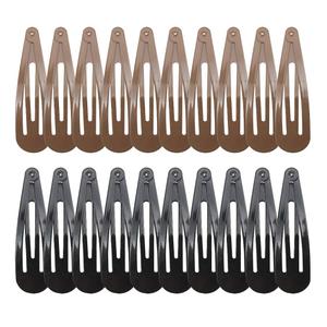 20 Pieces 2.7'' Big Size No Slip Metal Snap Hair Clips Women Barrettes Black Hair Pins (10 black 10 Brown)
