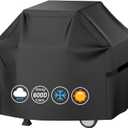 Grill Cover 600D Heavy Duty BBQ Grill Cover for Outdoor Grill, Waterproof, Anti-UV, Rip-Proof, Fade Resistant Material, Barbecue Cover with Hook-and-Loop Straps, (52" L x 24" W x 48" H, Black)