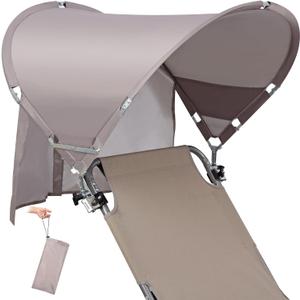 XL Universal Wind-Resistant Chair Umbrella Canopy, Extra Large Foldable UPF 50+ Sun Shade Attachment with Adjustable Clamp, Fits Most Beach, Camping, Lawn, Sports, Zero Gravity Chairs, Patented