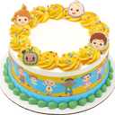 CoComelon Playtime Rings | 24 Cupcake Toppers Featuring JJ, YoYo & TomTom | DecoPac CoComelon Cake Decorations, Food Safe & Ready To Use - 24 Pack