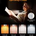 Gritin Book Light, Eye Caring 4-Color & 5-Brightness Neck Light Reading Light- Stepless Dimming,30-min Timer,80+ Hrs Runtime,Bendable Round Neck Design, Lightweight for Reading, Knitting, Repairing