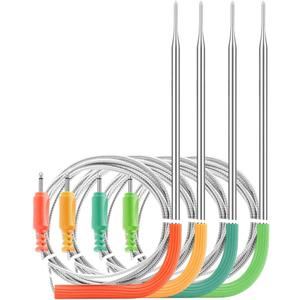 Inkbird WiFi Meat Thermometer 4-Pack Kit with Replacement Colored Probe, Compatible with IBBQ-4T