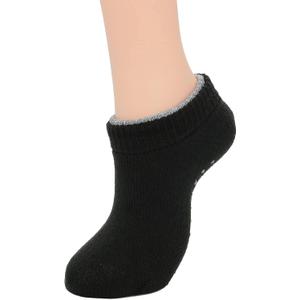 Zando Adult Soft Slipper Socks for Women Christmas Knit Fuzzy Ankle Socks with Grips Fleece Slipper Socks with Gripper (Z1 Classic Black)