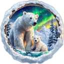 Wooden Puzzles for Adults Polar Bear Family 190pcs M | Unique Shape Wood Puzzle, Gifts for Friends and Family, Wall Art Home Decor 11.4 * 11.3in, Medium