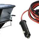 Buyers Products ATVS100 ATV All-Purpose Broadcast Spreader 100 lbs. Capacity with Rain Cover, Black & Master Plug Wire Harness-18 Gauge, 8 feet Length, 8 feet Length, Red/Black