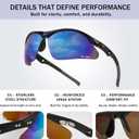GoLight Polarized Wraparound Sports Sunglasses for Men & Women – UV400, Anti-Glare, Lightweight Frame with Metal Hinges