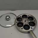 EXCELSTEEL Non Stick Easy Use Rust Resistant Home Kitchen Breakfast Brunch Induction Cooktop Egg Poacher, 6 Cup, Stainless Steel, Round