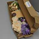 Floroom Artificial Greenery Stems Box Set, 45pcs with 9 Kinds of Faux Greenery Flowers Picks for DIY Bridal Bouquets Wedding Floral Arrangement Table Centerpieces, Lavender & Gold