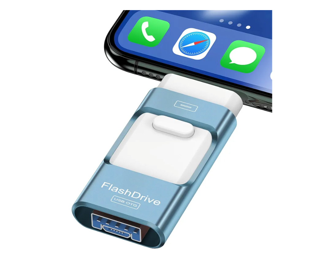 256GB Flash Drive for iPhone Photo Stick,Thumb Drive USB Stick High Speed Transfer USB Drives External Picture Video Storage Memory Expansion for iPhone/iPad/PC (Blue)